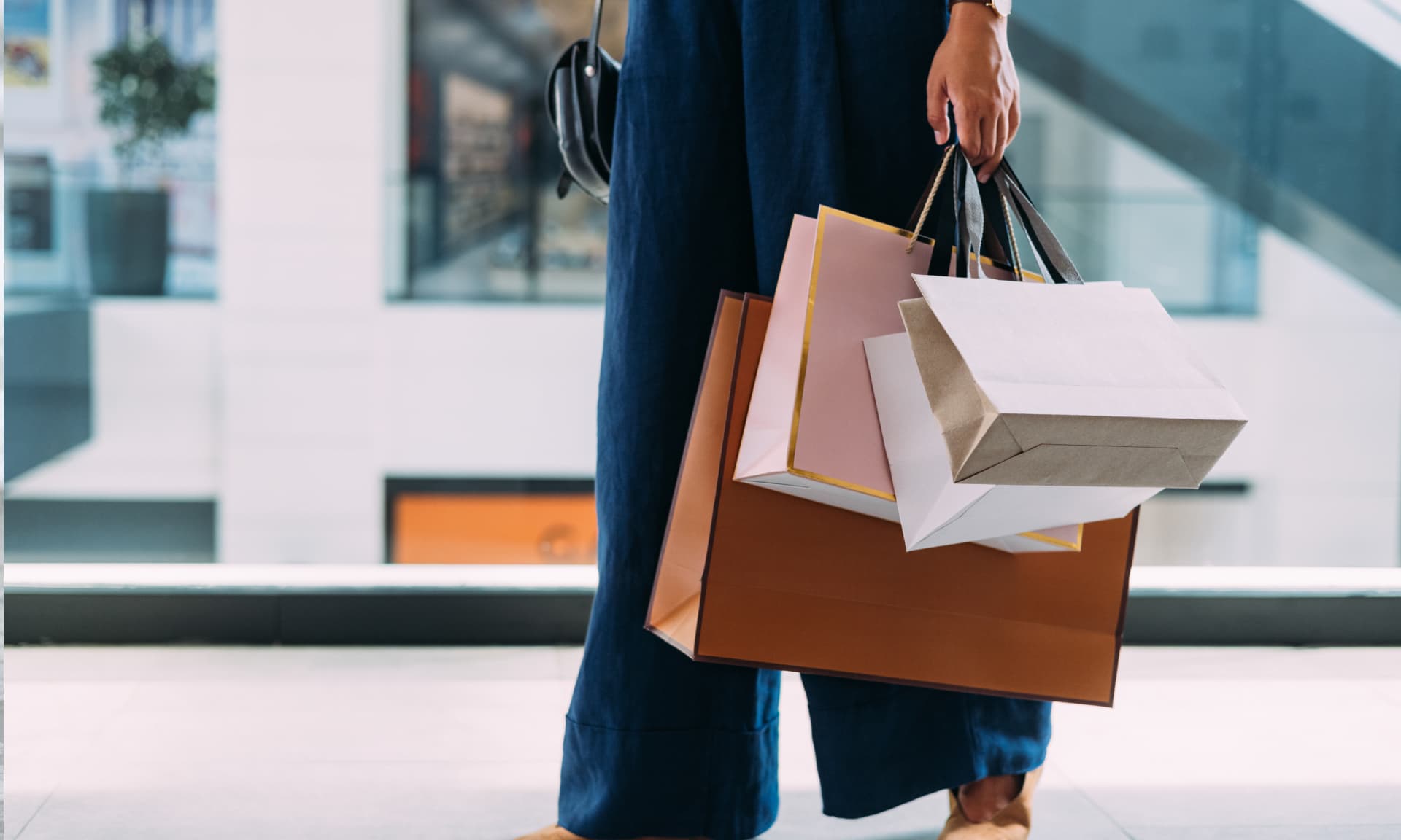Woman with shopping bags