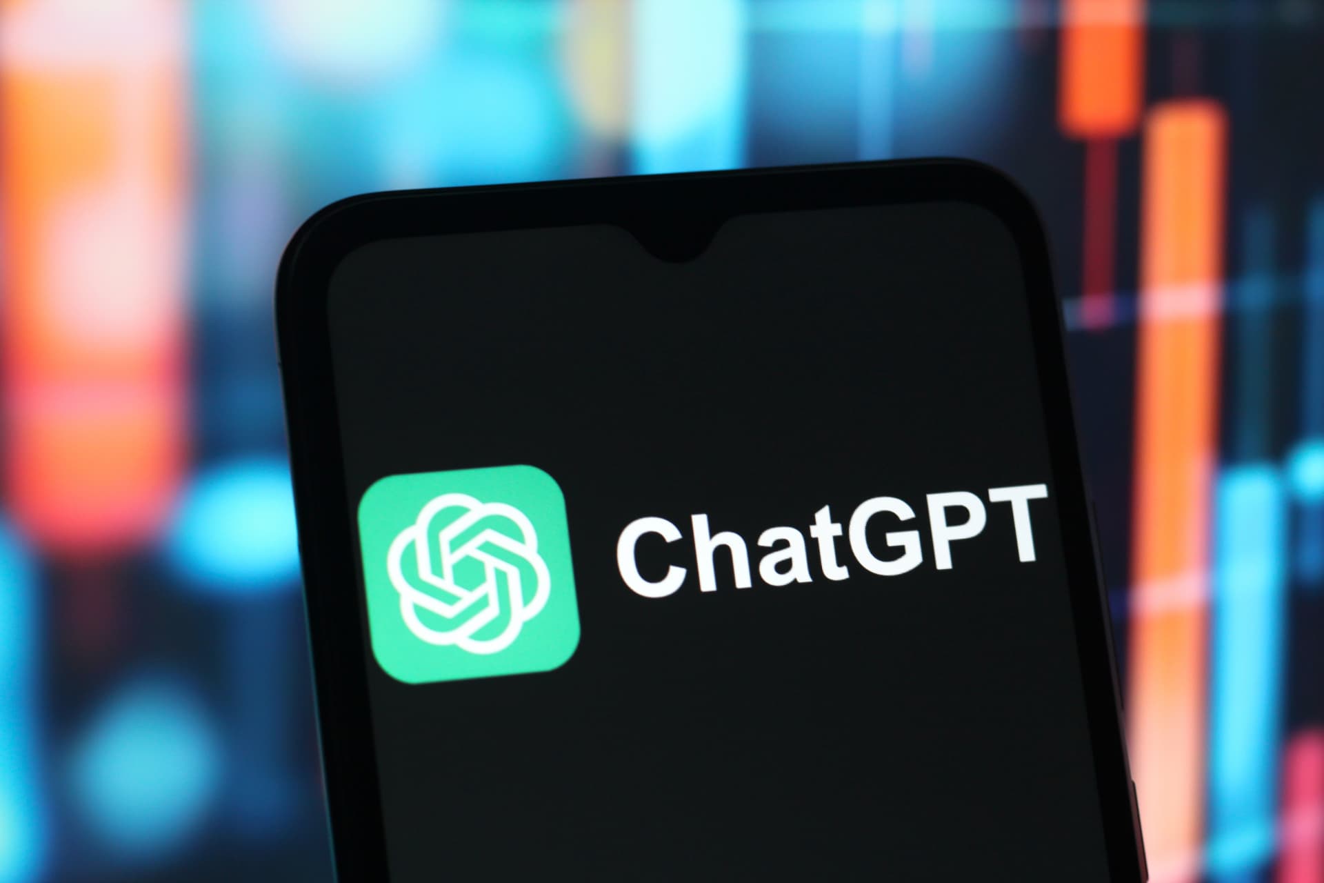 ChatGPT logo on a phone