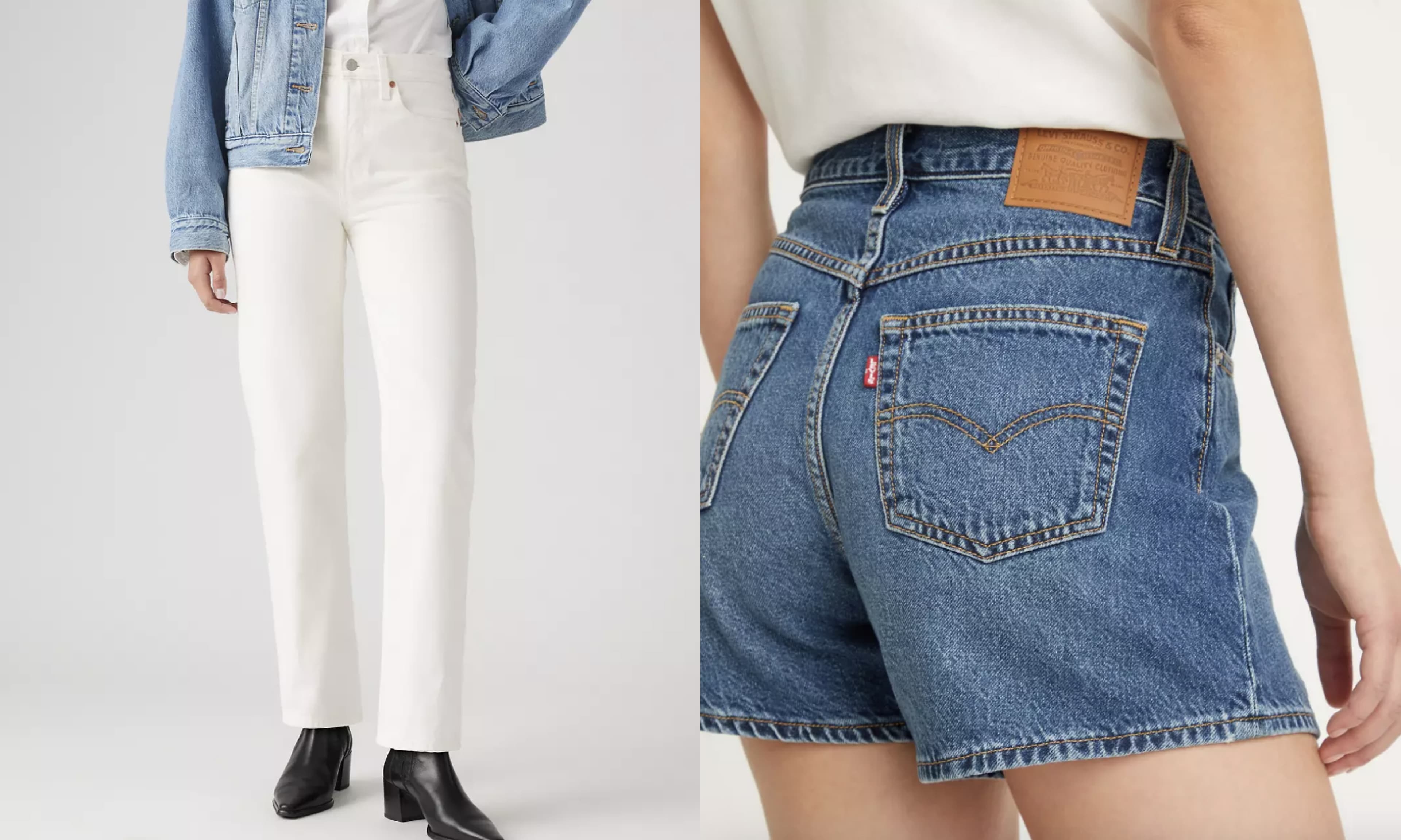 Levi's denim shorts and pants